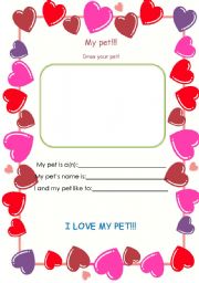 English Worksheet: My pet!