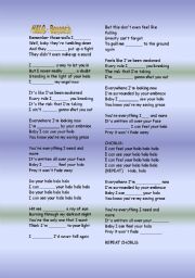 English worksheet: song - HALO