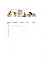 English worksheet: Present continuous activity