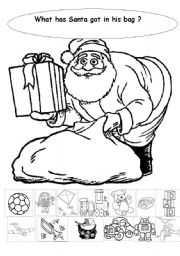 English Worksheet: Santas bag 