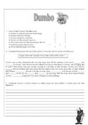 English worksheet: Dumbo - Video Guide