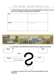 English Worksheet: Basil - The Great Mouse Detective