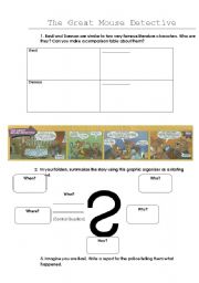 English worksheet: Basil - The Great Mouse Detective