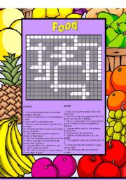 Food Crossword Puzzle