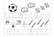 English Worksheet: Tracing Numbers