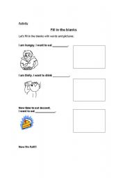 English Worksheet: Food/Drink/Dessert