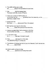 English worksheet: Perfect Modal Exercises