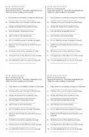 English worksheet: Spelling Activity - long a and short a sounds