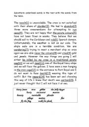 English worksheet: A Pirates Letter