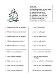 English Worksheet: This Is Ann