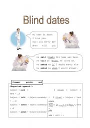 English Worksheet: blind dates