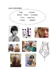 English Worksheet: hair styling