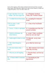English worksheet: Verb + preposition activity