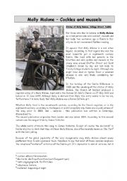 English Worksheet: Molly Malone - Song and Information