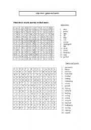 English worksheet: Word search