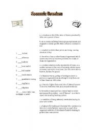 English Worksheet: Economic Downturn