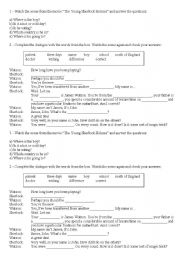 English Worksheet: young sherlock holmes movie activitity