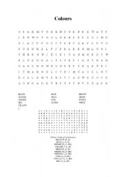 English Worksheet: Colours