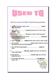 English Worksheet: Used to