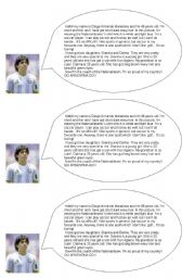 English Worksheet: Maradonas self description