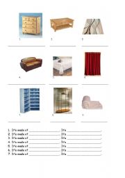 English Worksheet: Furniture