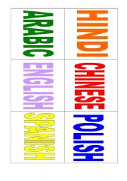 English Worksheet: International Languages