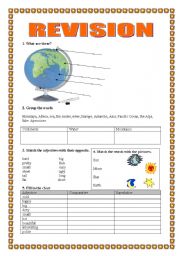 English Worksheet: REVISION-end term (4 pages)-editable