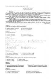 English worksheet: NEW YOK TIMES