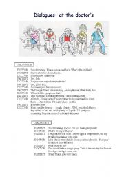 English Worksheet: At the doctors