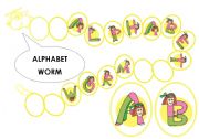 English Worksheet: Alphabet Worm Games
