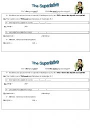 English Worksheet: the superlative