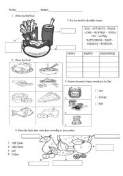 English Worksheet: foods