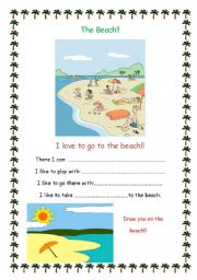 English Worksheet: The beach!