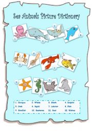 Sea Animals Picture Dictionary