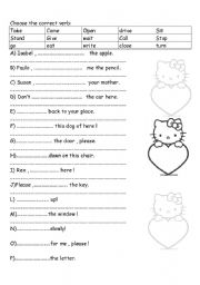 English Worksheet: Imperative form