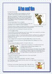 English Worksheet: ARTICLES - A/AN and THE (9 pages)