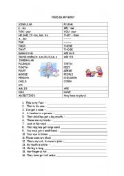 English Worksheet: Plurals