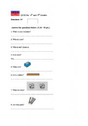 English Worksheet: quiz