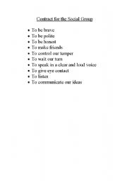 English Worksheet: social contract