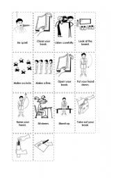 English Worksheet: classroom commands