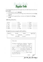 English Worksheet: Past tense Regular Verbs