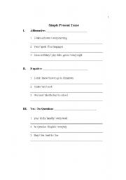 English worksheet: Simple Present tense exercise