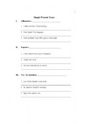 English Worksheet: Simple Present tense exercise