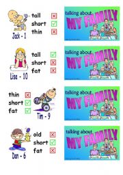 English Worksheet: Talking about my family - Part 1/3