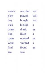 English Worksheet: Simple Past, Present, and Future Verb Tense Activity