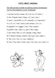 English Worksheet: Put the words in order