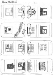 English Worksheet: Shops Mini Book