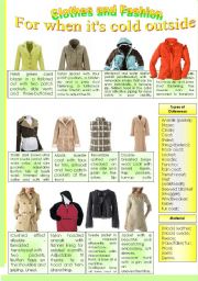 CLOTHES AND FASHION (part 4- outerwear) INTENSIVE VOCABULARY COURSE.