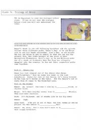 English Worksheet: Simpsons: Trilogy of error