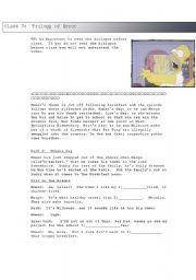 English worksheet: Simpsons: Trilogy of error